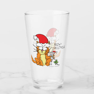 Copo De Pint Rato de Cartoon de Natal Engraçado
