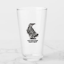 Raven Pint Glass por Desert Dandilion Designs
