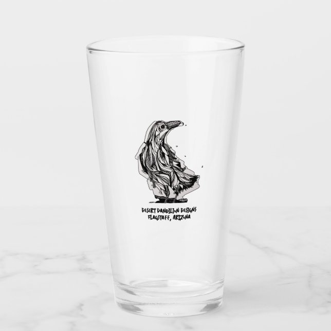 Copo De Pint Raven Pint Glass por Desert Dandilion Designs (Frente)