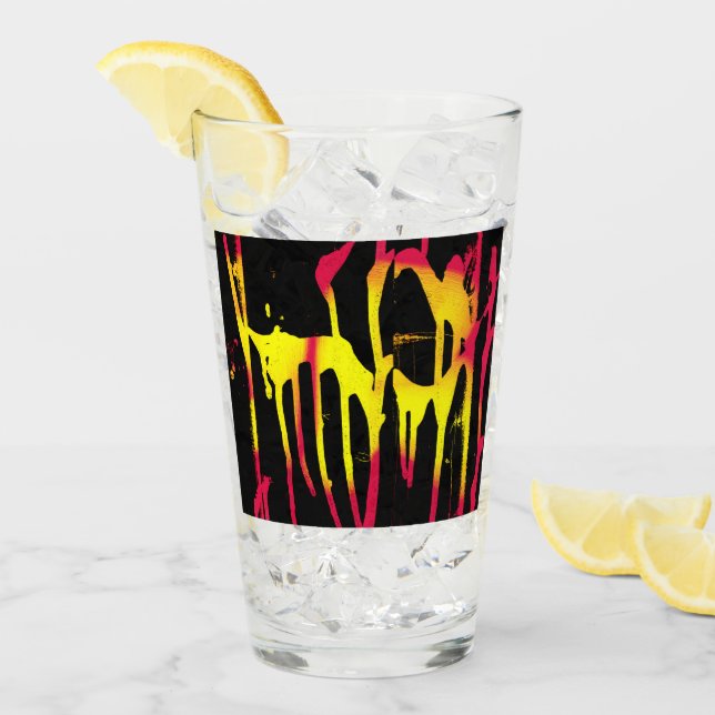 Copo De Pint rebarbas e expurgos e vidro bacanal (Gelo frontal)