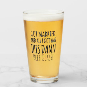 Copo De Pint Recepção de casamento Engraçado Óculos de Cerveja