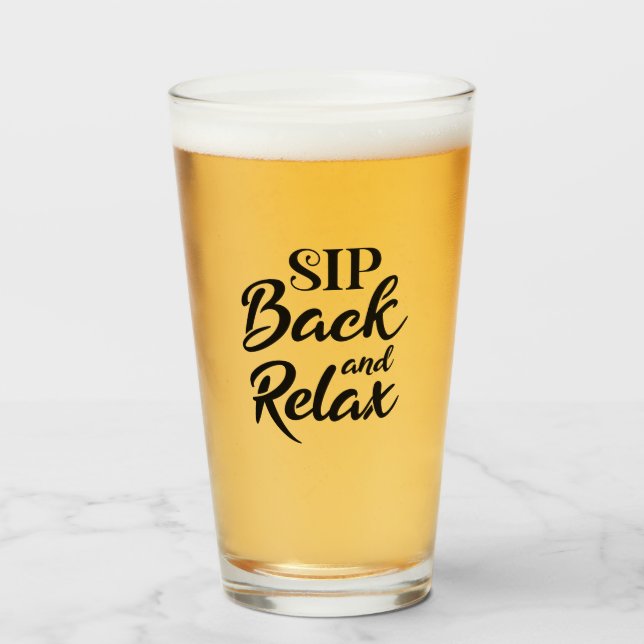 Copo De Pint Recue-se e Relaxe (Frente (Preenchido))