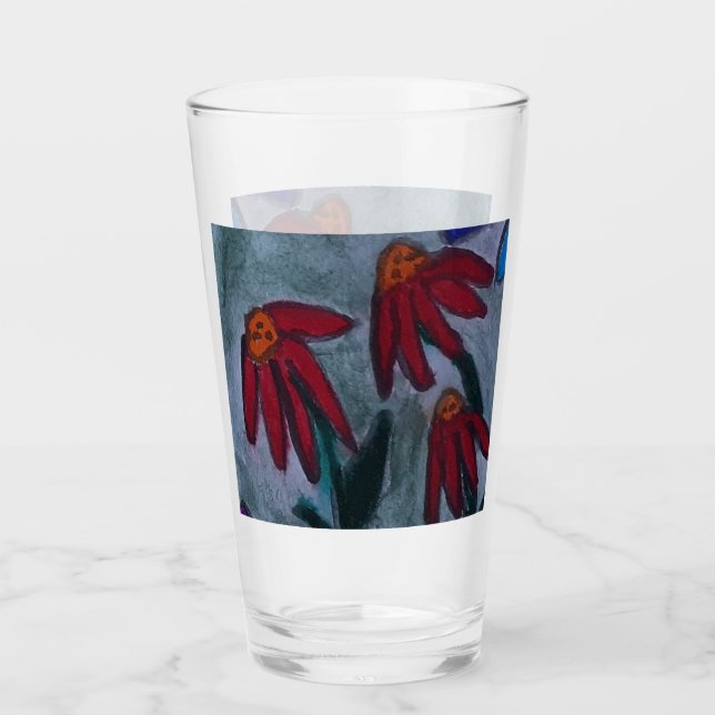 Copo De Pint Red Daisies (Frente)