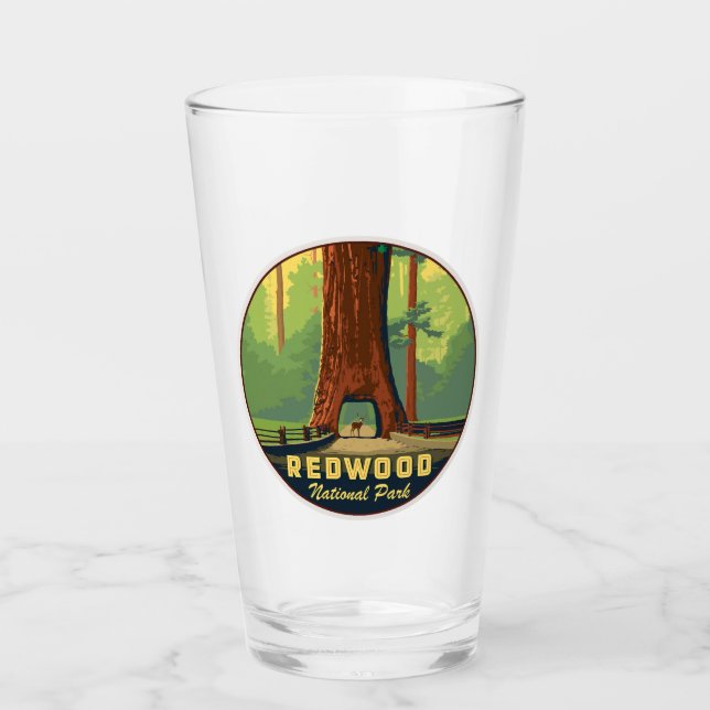 Copo De Pint Red-wood National Park Pint Glass (Frente)