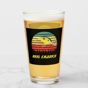 Copo De Pint Reel Cranky Funny Bass Pesca Crankbait Retro