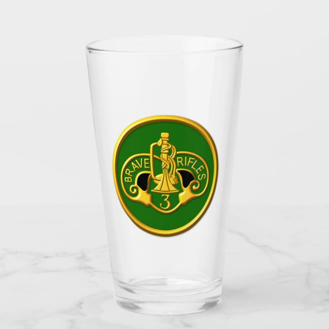 Copo De Pint Regimento do Cav "Brave Rifle Glass Cup" (Frente)