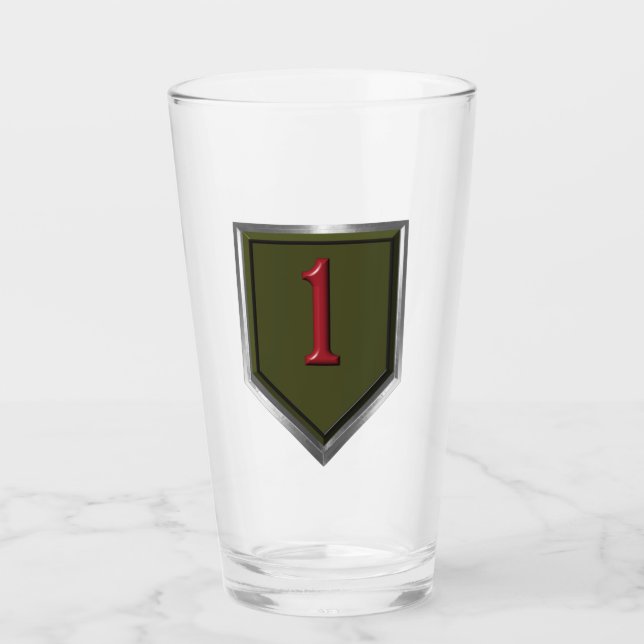 Copo De Pint Remendo emoldurado da 1ª Divisão de Infantaria “Bi (Frente)