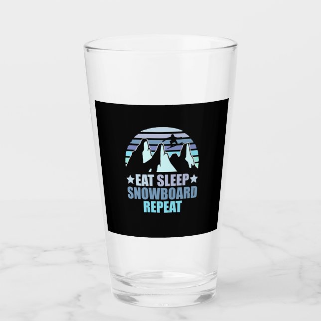 Copo De Pint Repetir quadro de neve para dormir (Frente)