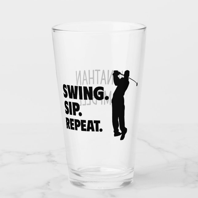 Copo De Pint Repetir Sip Swing de Golf Personalizado (Frente)