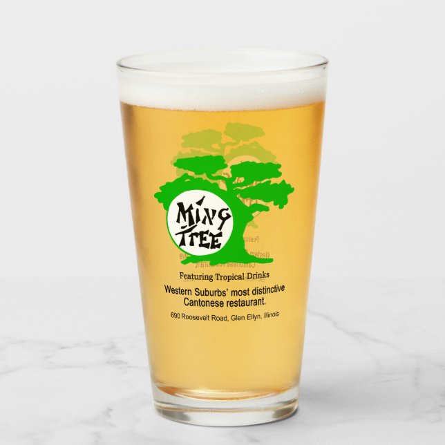 Copo De Pint Restaurante Cantonês Ming Tree, Glen Ellyn, IL (Frente (Preenchido))