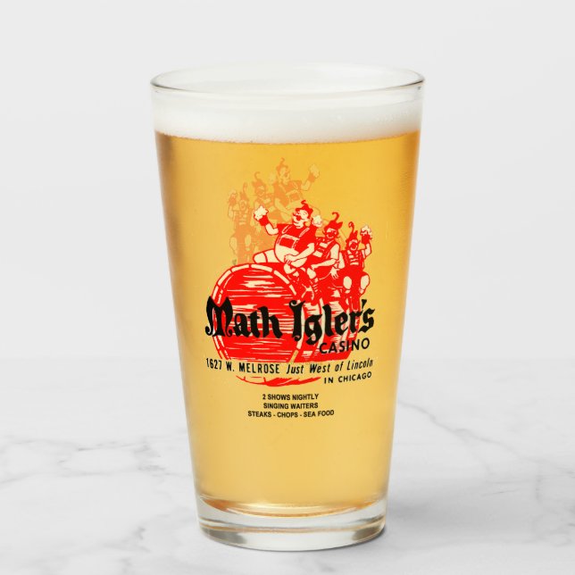 Copo De Pint Restaurante Casino de Math Igler, Chicago (Frente (Preenchido))