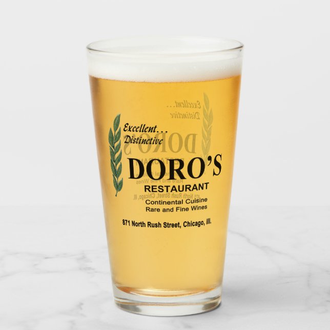 Copo De Pint Restaurante de Doro, Rua Rush, Chicago, IL (Frente (Preenchido))