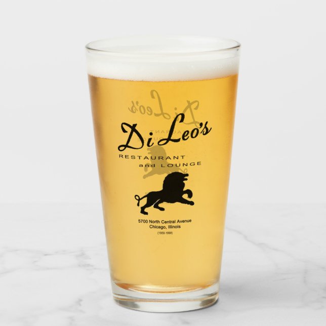 Copo De Pint Restaurante do Di Leo, Chicago, IL (Frente (Preenchido))