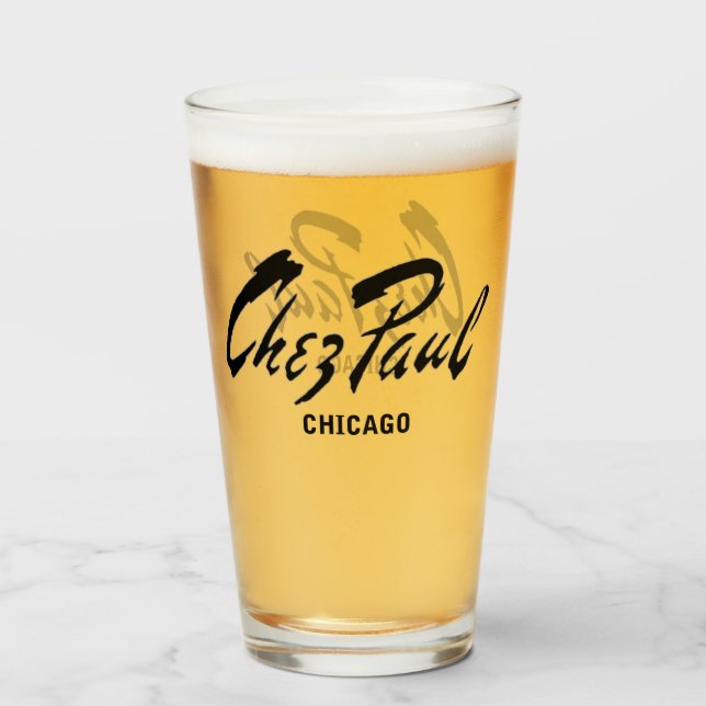 Copo De Pint Restaurante Francês Chez Paul, Chicago (Frente (Preenchido))