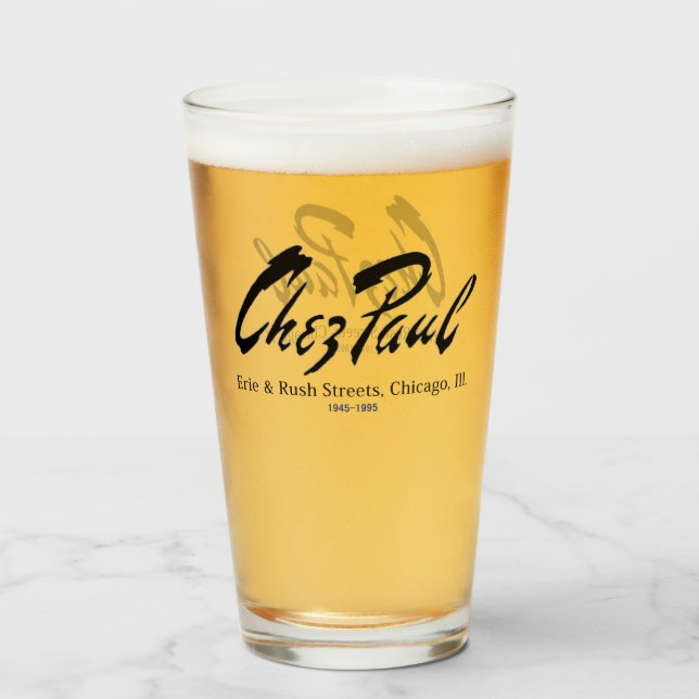Copo De Pint Restaurante Francês Chez Paul, Chicago (Frente (Preenchido))