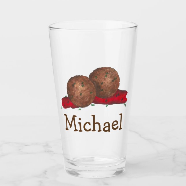 Copo De Pint Restaurante italiano: Almôndegas em molho de Marin (Frente)