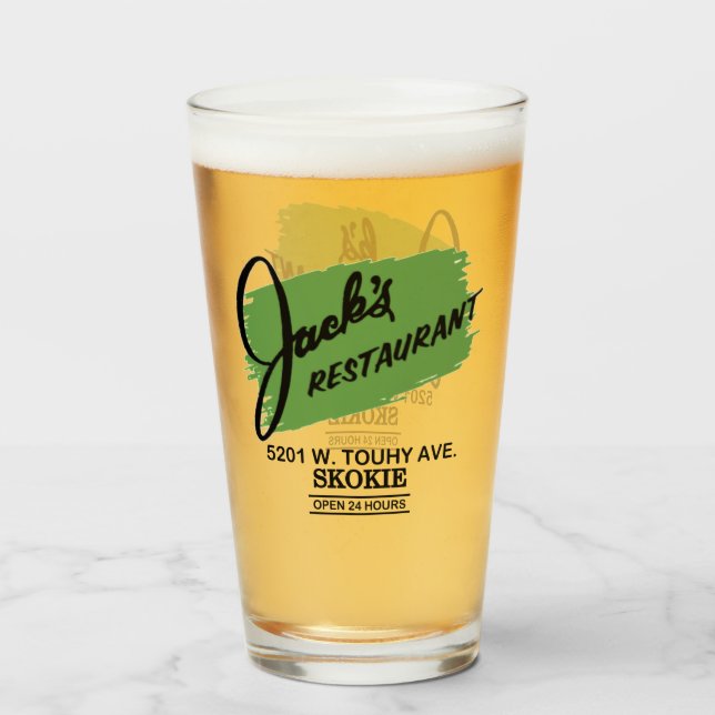 Copo De Pint Restaurante Jack, Skokie, Illinois (Traseira (Preenchido))