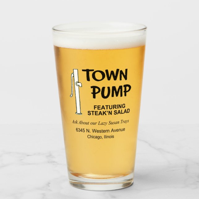 Copo De Pint Restaurante Town Pump, Chicago, Illinois (Frente (Preenchido))