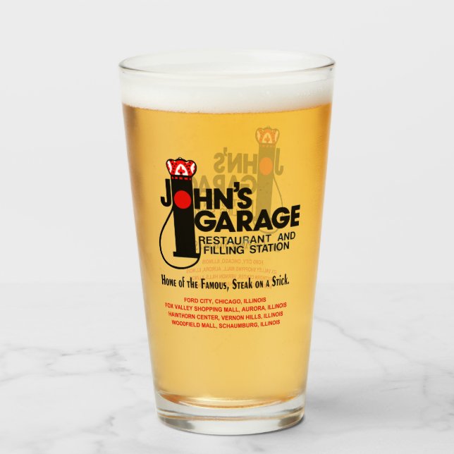 Copo De Pint Restaurantes de Garagem de John em Illinois (Frente (Preenchido))