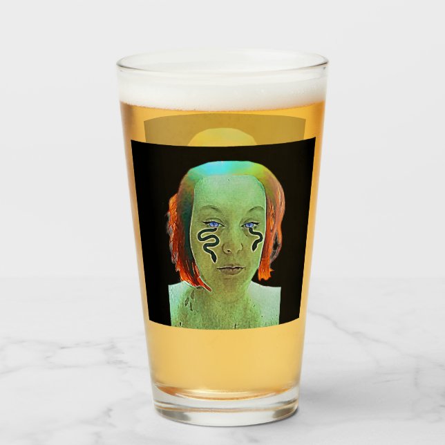 Copo De Pint Retrato automático da cobra (Frente (Preenchido))