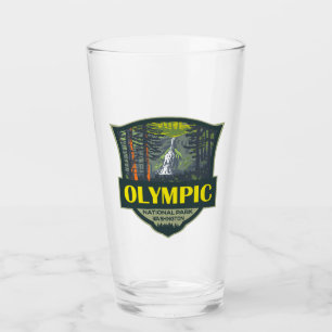Copo De Pint Retro de Ilustração do Parque Nacional da olimpiad