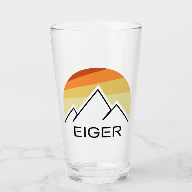Copo De Pint Retro de Suiça Eiger (Frente)
