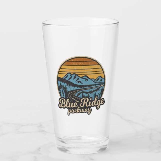 Copo De Pint Retrô do corredor azul (Frente)