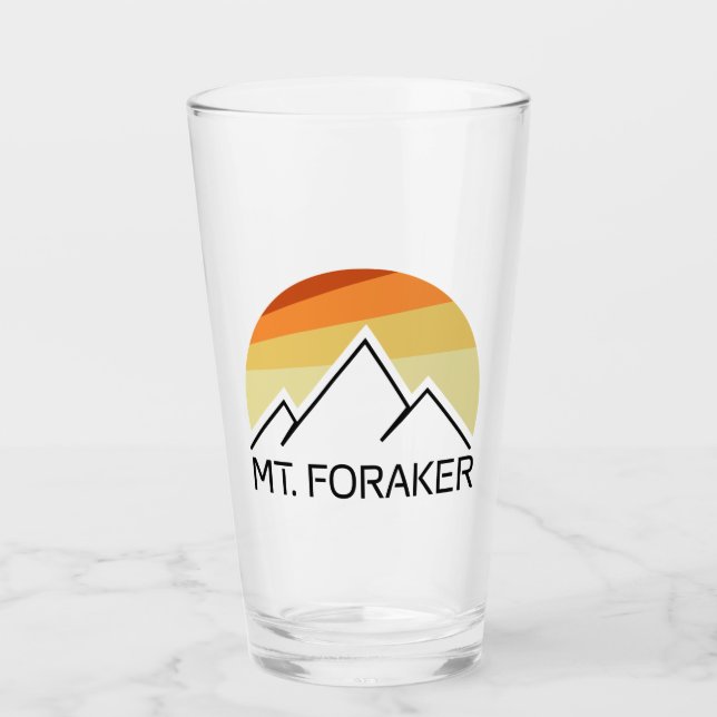 Copo De Pint Retro do Monte Foraker Alaska (Frente)