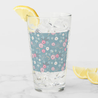 Copo De Pint Retro floral pattern.