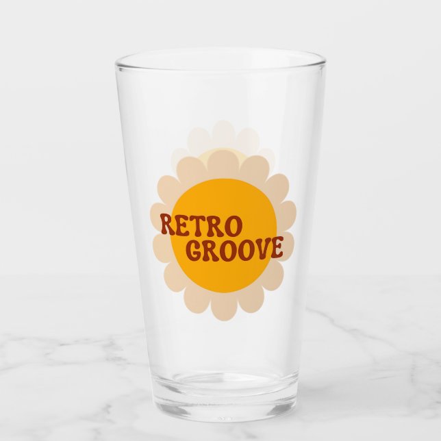Copo De Pint Retro Groove Glass (Frente)