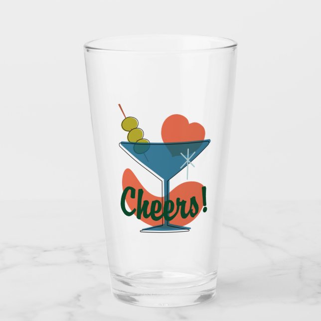 Copo De Pint Retro Martini Madness Cheers and Beers (Frente)