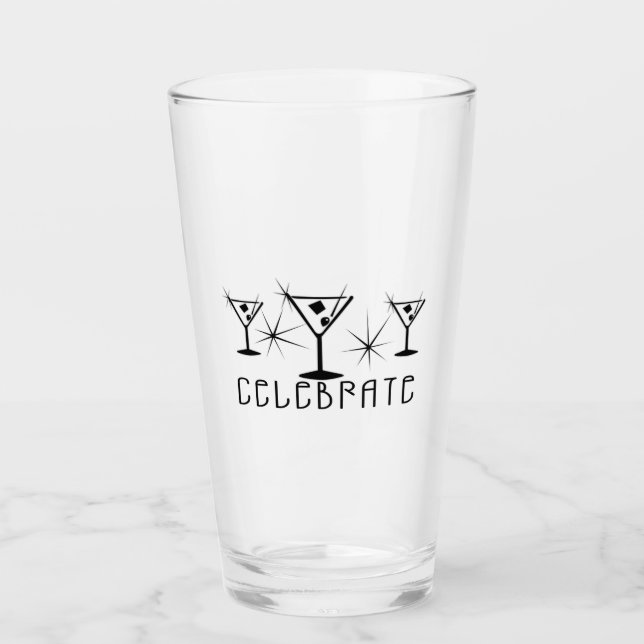 Copo De Pint Retro Martinis - Celebração (Frente)