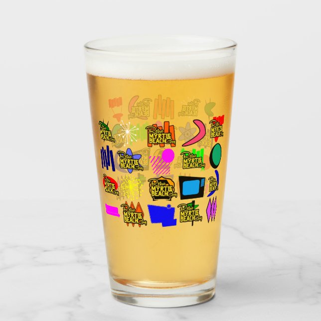 Copo De Pint Retro Myrtle Beach Cara (Frente (Preenchido))