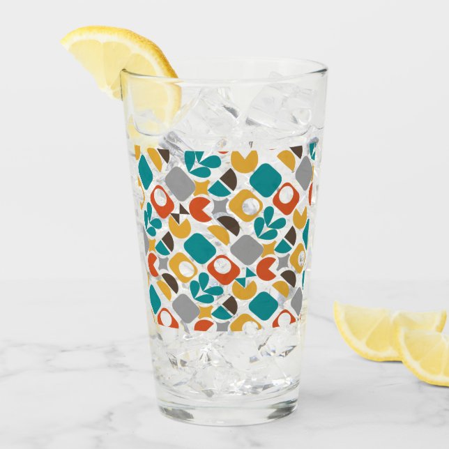 Copo De Pint Retrospectiva Geométrica do Meio século Moderno (Gelo frontal)