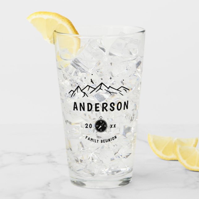Copo De Pint Reunião Familiar Personalizada de Acampamento Russ (Gelo frontal)