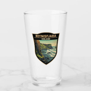 Copo De Pint Reynisfjara Beach Islândia Viagem Art Vintage