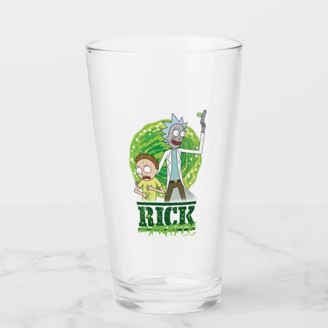Copo De Pint RICK E MORTY™ | Abertura Verde (Frente)