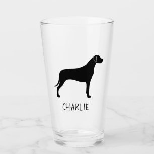Copo De Pint Ridgeback Silhouette Ridgie Dog Personalizado