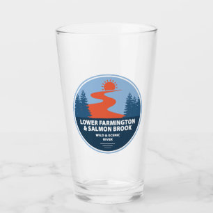 Copo De Pint Rio Farmington & Salmon Brook Selvagem e Cênico