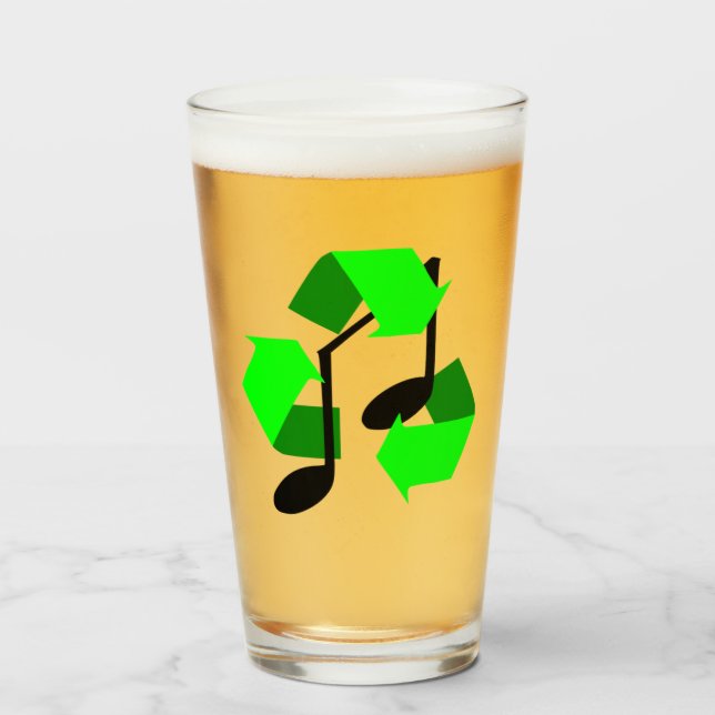 Copo De Pint Ritmo de Música Favorito (Frente (Preenchido))