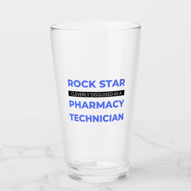 Copo De Pint Rock Star Claramente Disfarçada Como Uma Farmacaci (Frente)