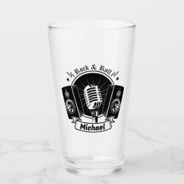 Copo De Pint Rocka e Roll Mic e Auto-falantes