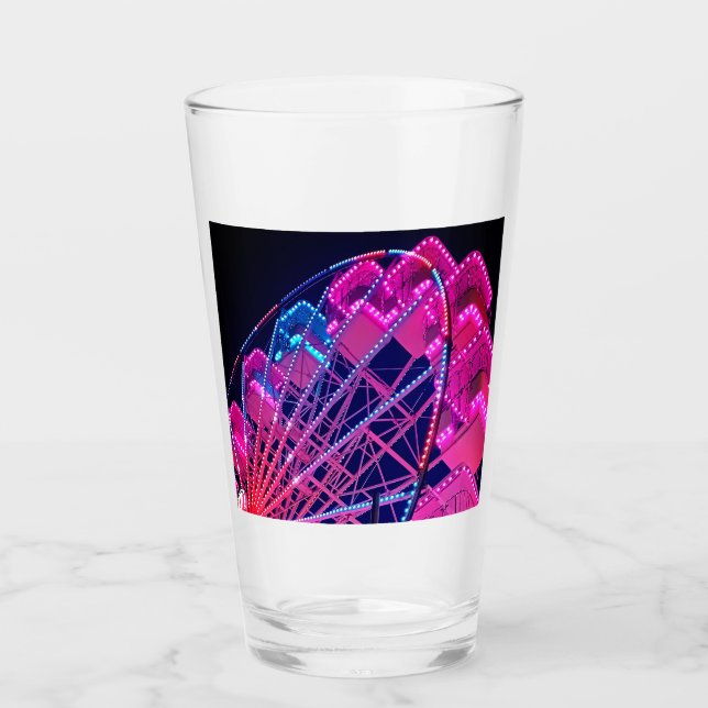 Copo De Pint roda-gigante rosa e azul (Frente)