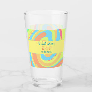 COPO DE PINT RODELA PASTEL RETRÔ ADICIONAR NOME LETRA DATA MOD