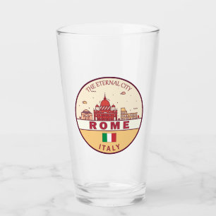 Copo De Pint Roma Itália Cidade Skyline Emblem