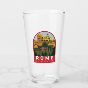 Copo De Pint Roma Itália Viagem Retro Emblem