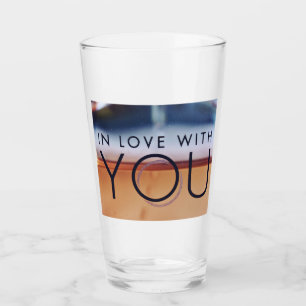 Copo De Pint Romântico Mensagem Tumbler - "Apaixonado por Você"