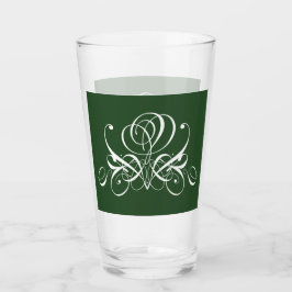 Copo De Pint Rosa Branco e Verde