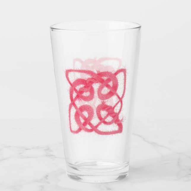 Copo De Pint ROSA CELTIC KNOT Pint Bebendo Glass (Frente)