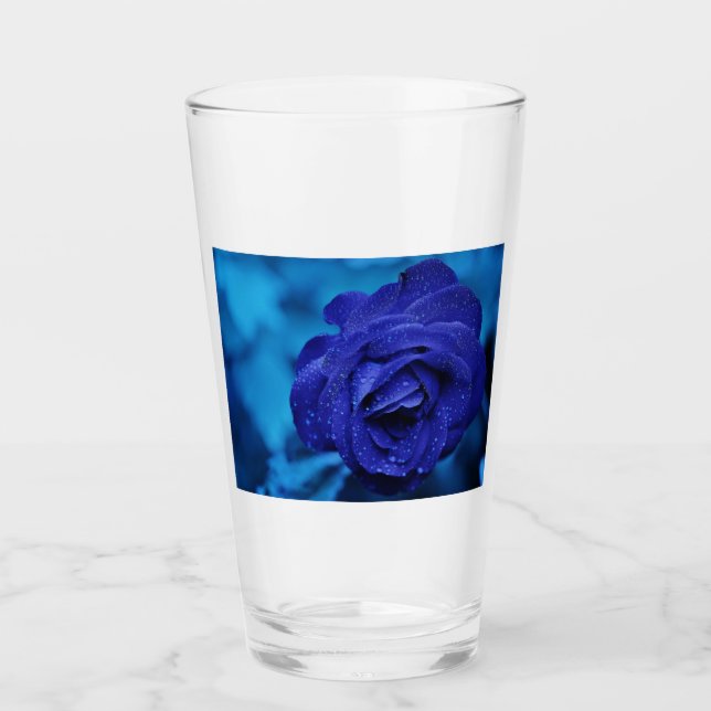 Copo De Pint Rosa de Dewdrop Azul (Frente)